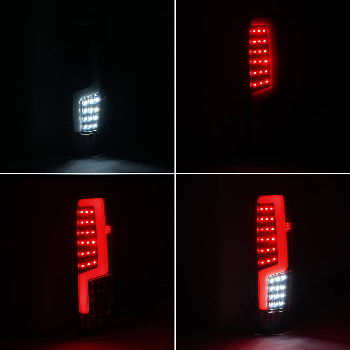 Solid Spare Black For 2004-2012 Chevy Colorado GMC Canyon LED Tube Tail Lights Brake Lamps