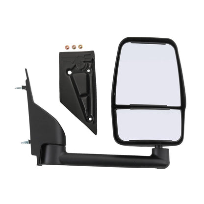 Solidspare LH + RH Pair Manual Tow Mirrors For 2003-2017 Chevy Express Savana Van Smooth
