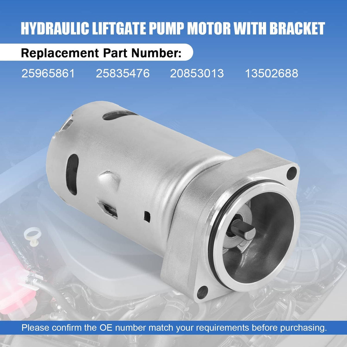 Solidspare Hydraulic Liftgate Pump Motor for Cadillac SRX 2010-2015 CTS 2010-2014 25965861