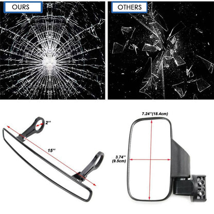 Solidspare UTV 2" Rear-View Wide Center Side Mirrors Set For Honda Talon 1000R 1000X Can Am