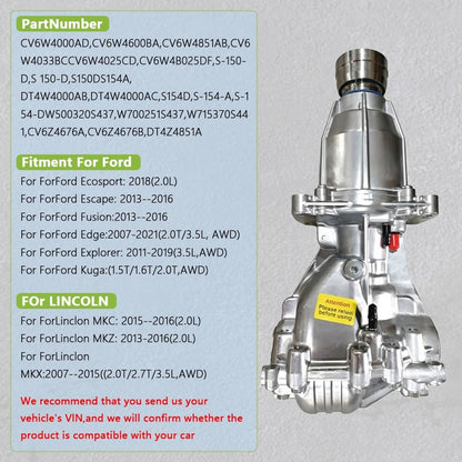 Solidspare For 2013-2019 Ford Edge 3.7L 3.5L MU7Z4000J CV6W-4B025-DF Rear Differential