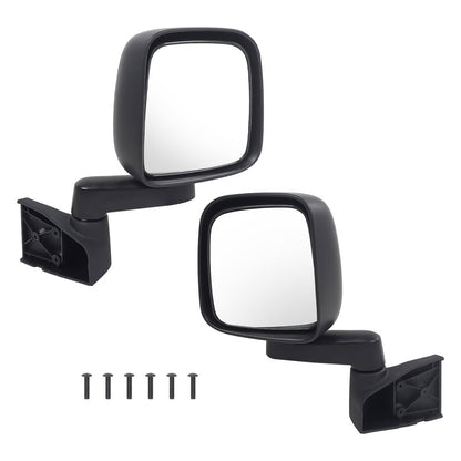 Solidspare 2PCS Manual Folding Side View Mirrors Fit Jeep Wrangler TJ 2003‑2006 55395061AD