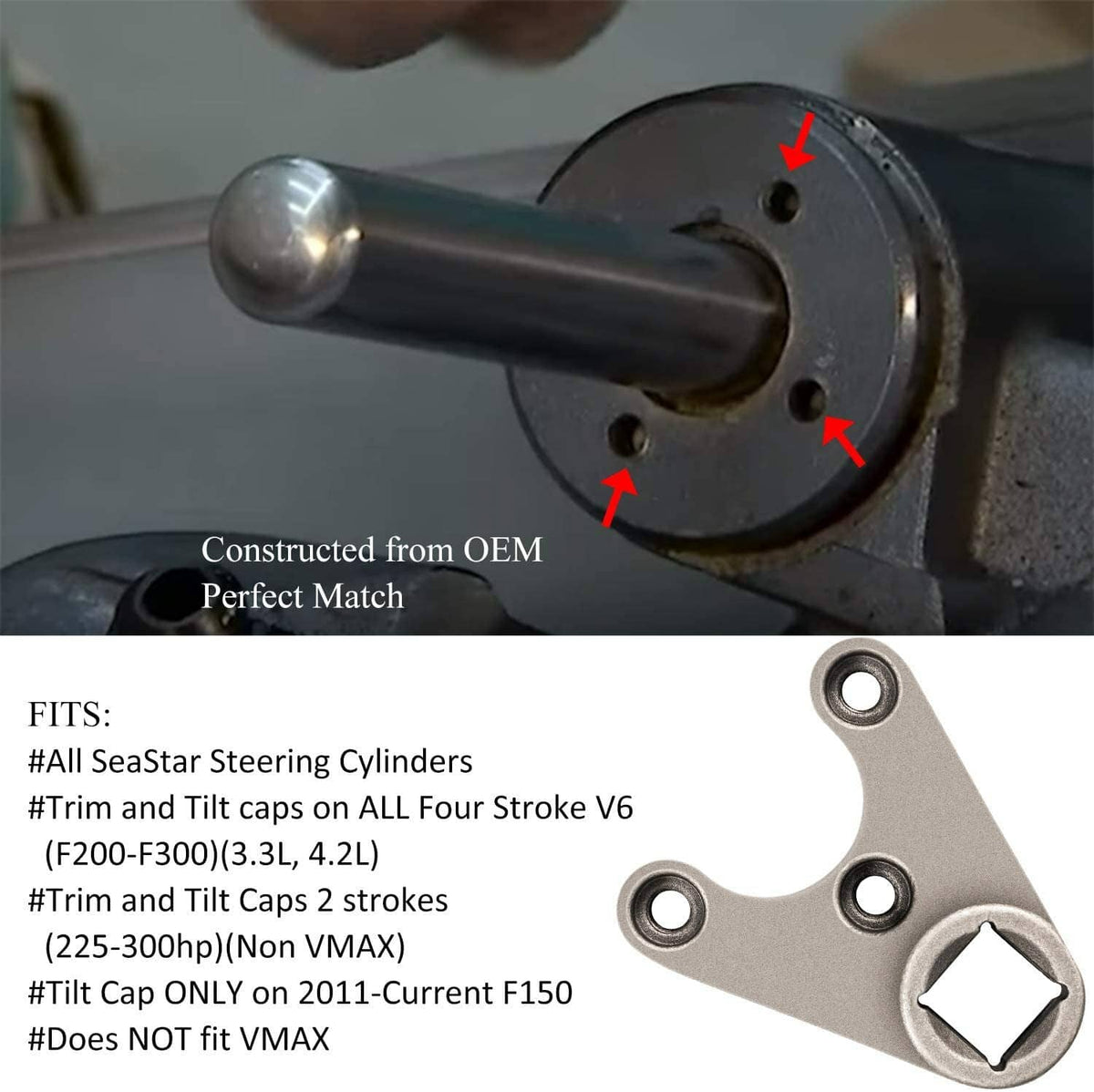 Solid Spare Outboard Trim/Tilt Pin Wrench MT0004-38mmx4mm for Seastar, Four Stroke Yamaha V6