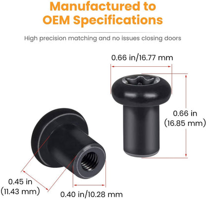 Solid Spare Door Hinge Nuts for Jeep Wrangler JK JL Sports Sahara Freedom Rubicon 2007-2020