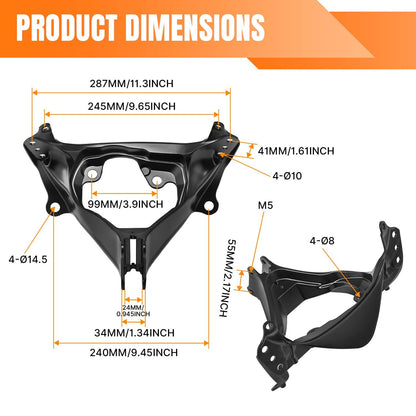 Solidspare New Upper Fairing Stay Headlight Bracket For Suzuki GSXR600 GSX-R750 2008-2010