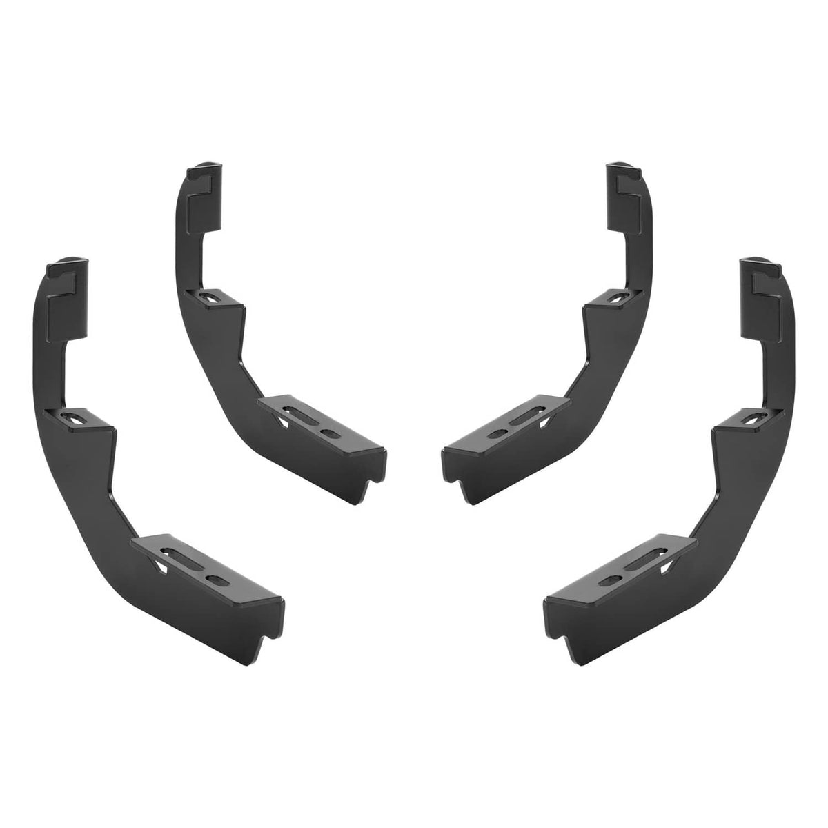 Solid Spare Side Step Bar Running Boards Silver+Black For 19-25 Silverado Sierra Regular Cab
