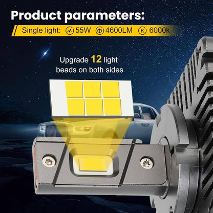 Solidspare 2Pcs D5S LED Headlight Bulbs Hi-Lo for 16-18 Chevy Silverado 1500 Replace HID