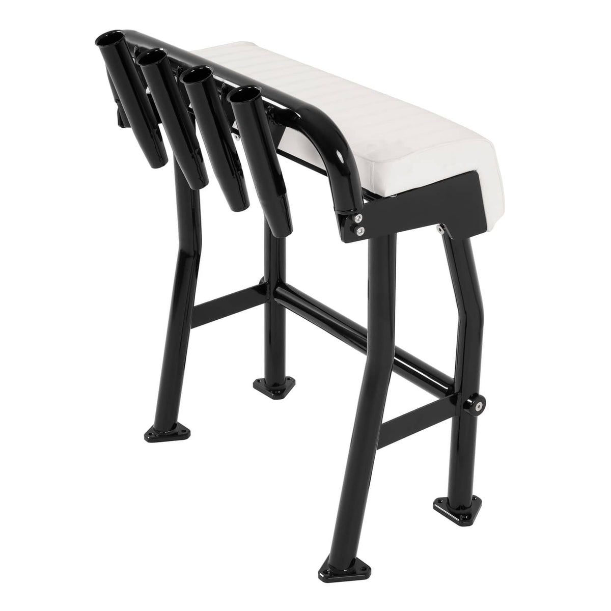 Solidspare 29" Leaning Post Seat W/ 4 Rod Holders Aluminium Boat Seat For Centre Console