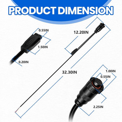 Solidspare for 720080-1 AS GPS NMEA Splitter Cable, for Humminbird SOLIX & ONIX Fish Finder