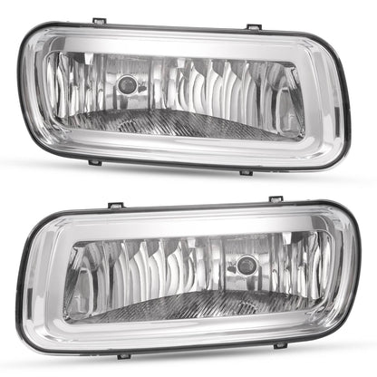 Solid Spare Fog Lights Assembly Clear Lens w/ Bulbs For 04-06 Ford F-150 06 Lincoln Mark LT