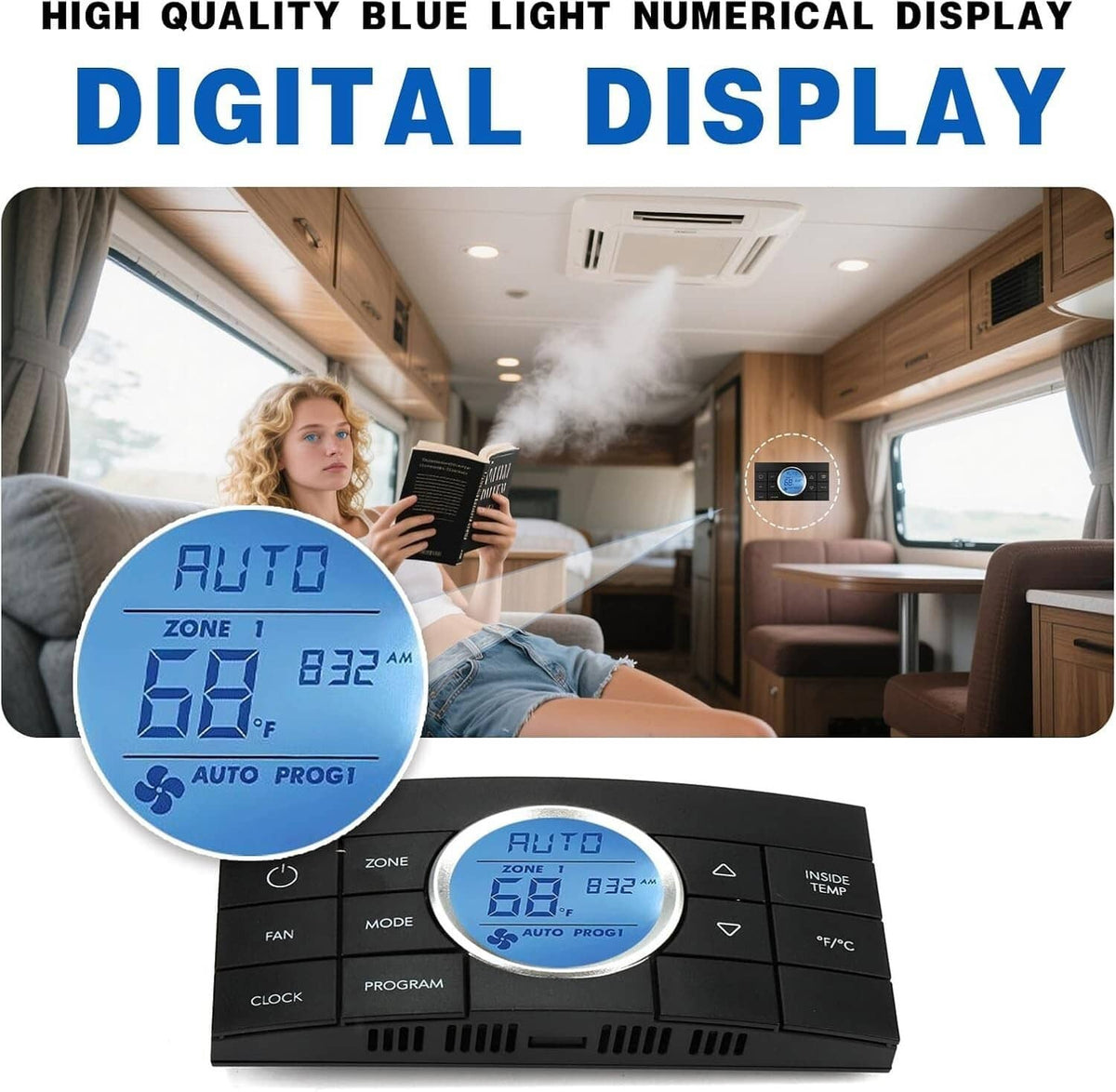 Solidspare New 3314082.000 RV Thermostat Multi-Zone Comfort Control Center 2 Thermostat