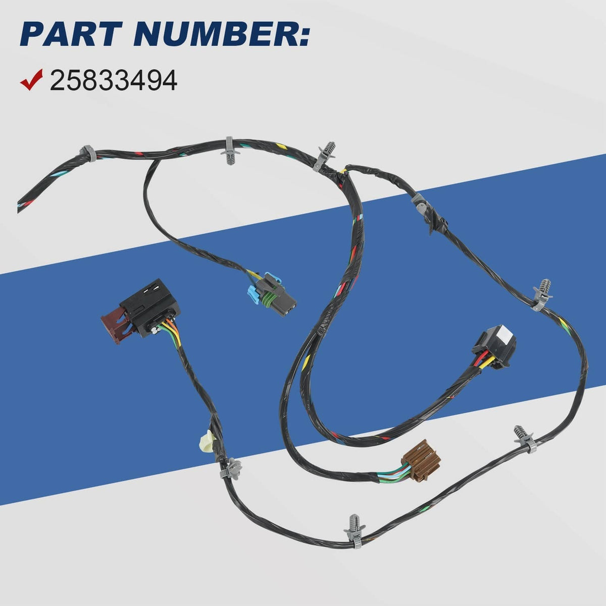 Solidspare Driver Front Door Wiring Harness For 07-08 Chevrolet Silverado GMC Sierra DL3
