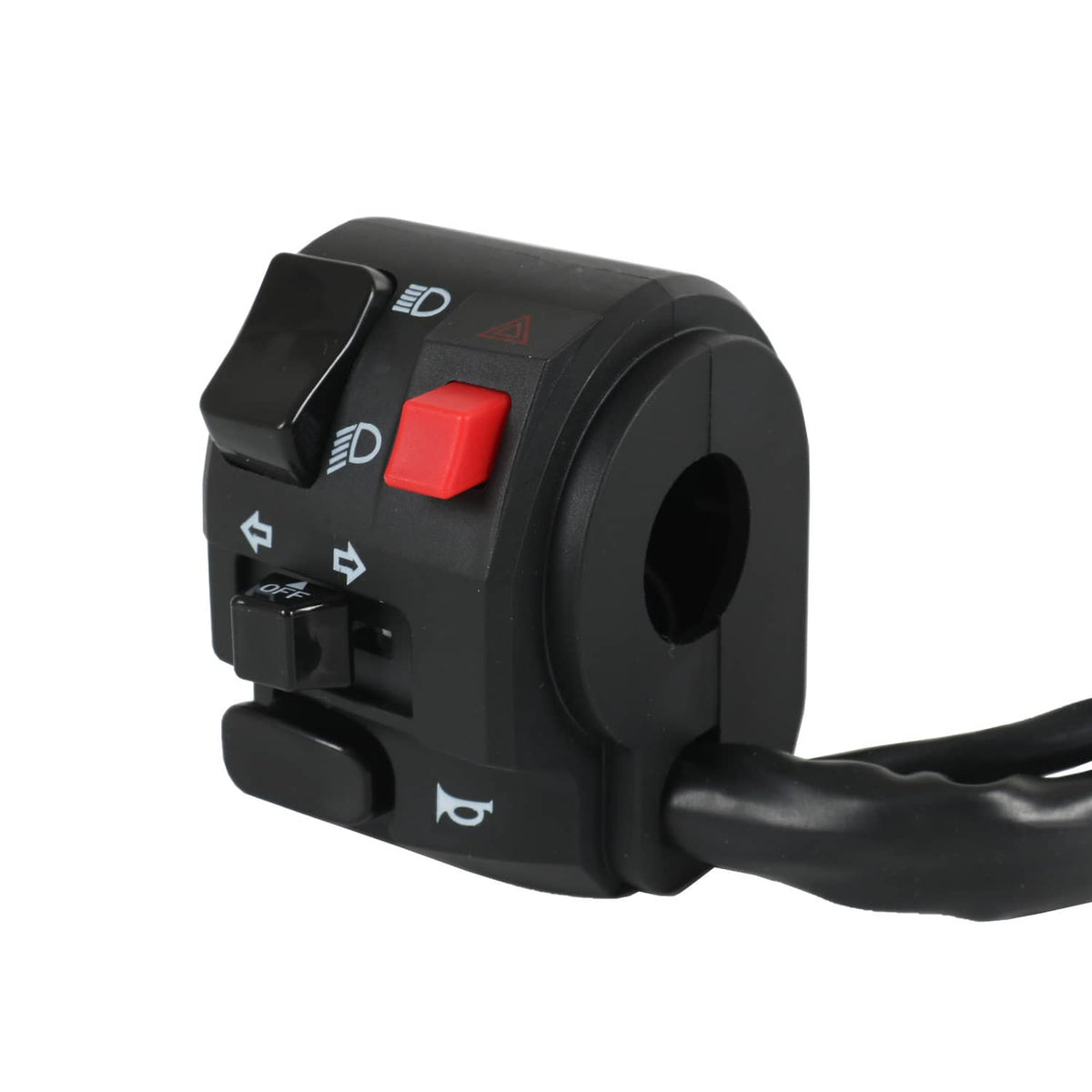 Solidspare 7/8" Motorcycle Handlebar Horn Button Turn Signal Fog Light Controller Switch