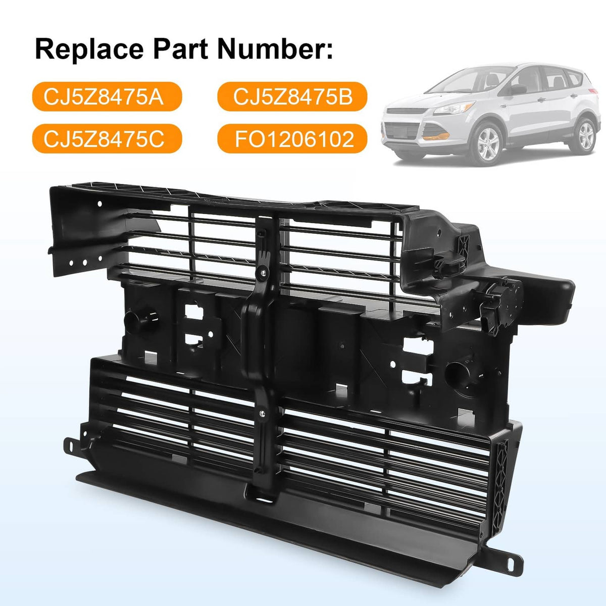 Solidspare Active Grille Shutter w/ Motor Assembly for Ford Escape 2013-2016 CJ5Z8475A