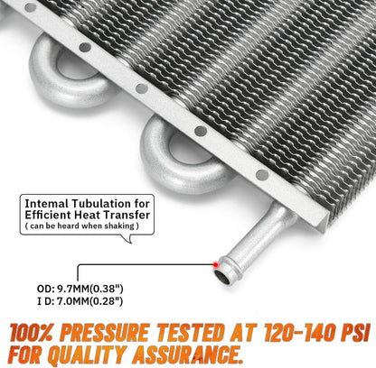 Solidspare 10 Rows Universal Aluminum Remote Transmission Oil Cooler Radiator Converter Kit
