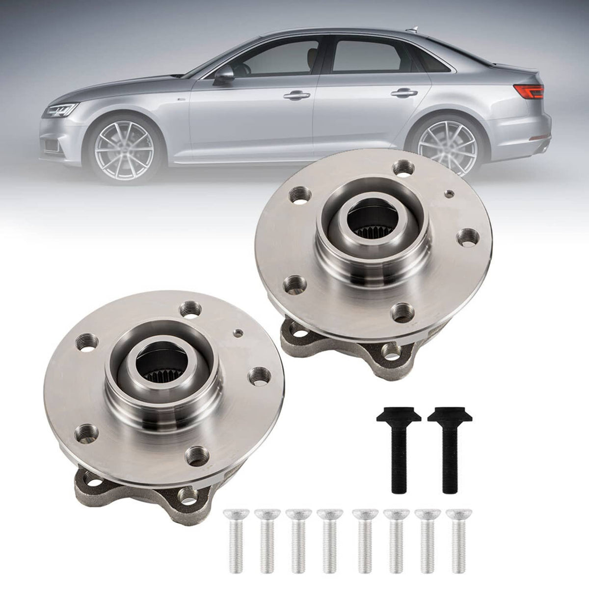 Solidspare Front Wheel Hub Bearing Assembly For Audi A4 A5 Quattro A6 A7 Allroad Q5 RS7