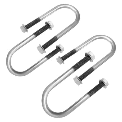 Solidspare 4 PCS Steel Trailer Leaf Spring U-Bolt For 2 Inch Axle Tube 6 Inch Long