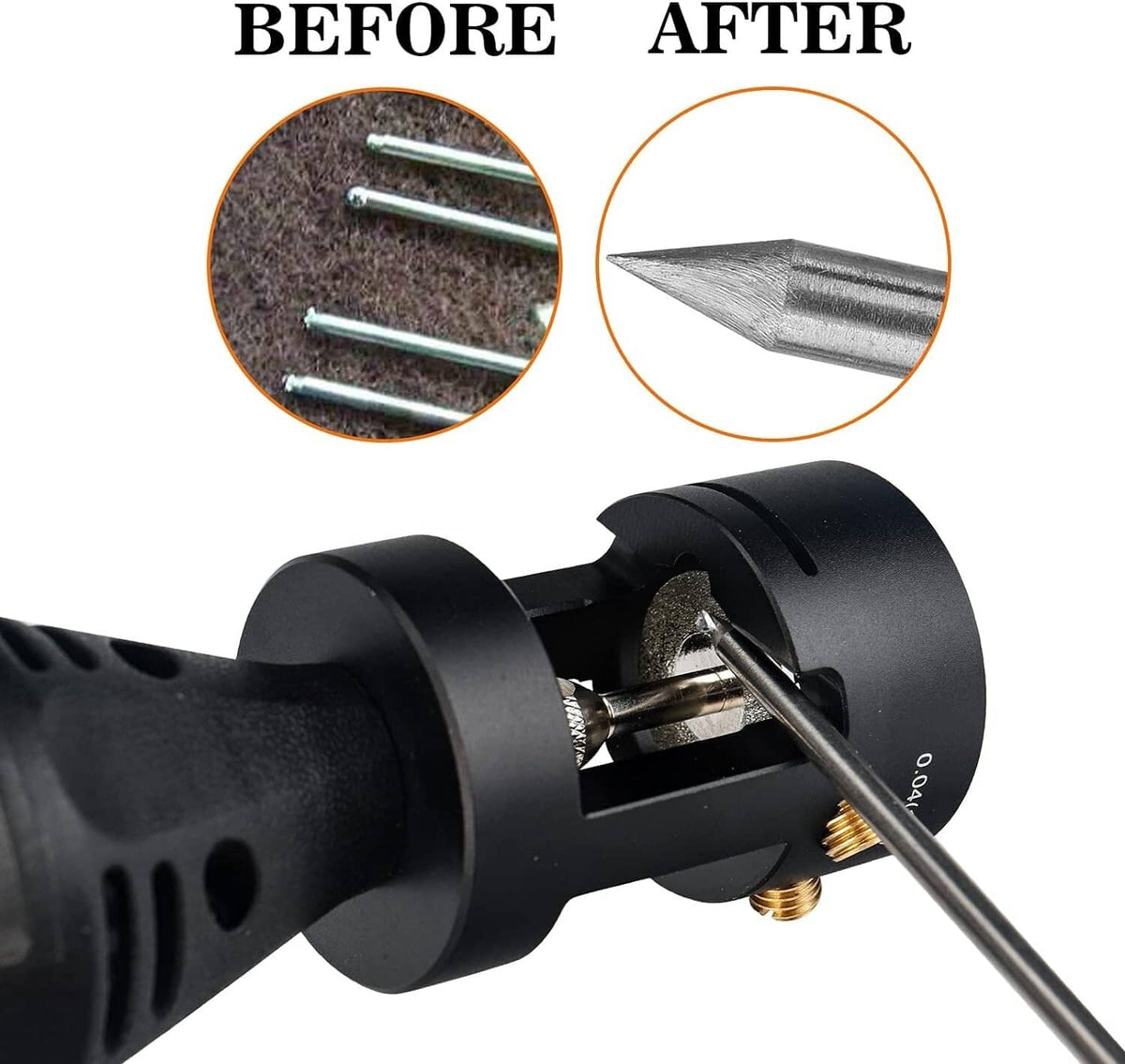 Solid Spare Tungsten Grinder & Sharpener Multi-Angle Offsets Head Tool For TIG Welding