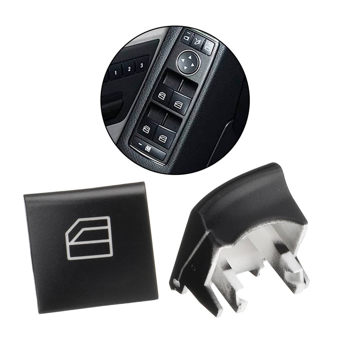 Solid Spare Pair Driver Repair Window Switch Cap Button For Mercedes ML GL R W164 W251 X164