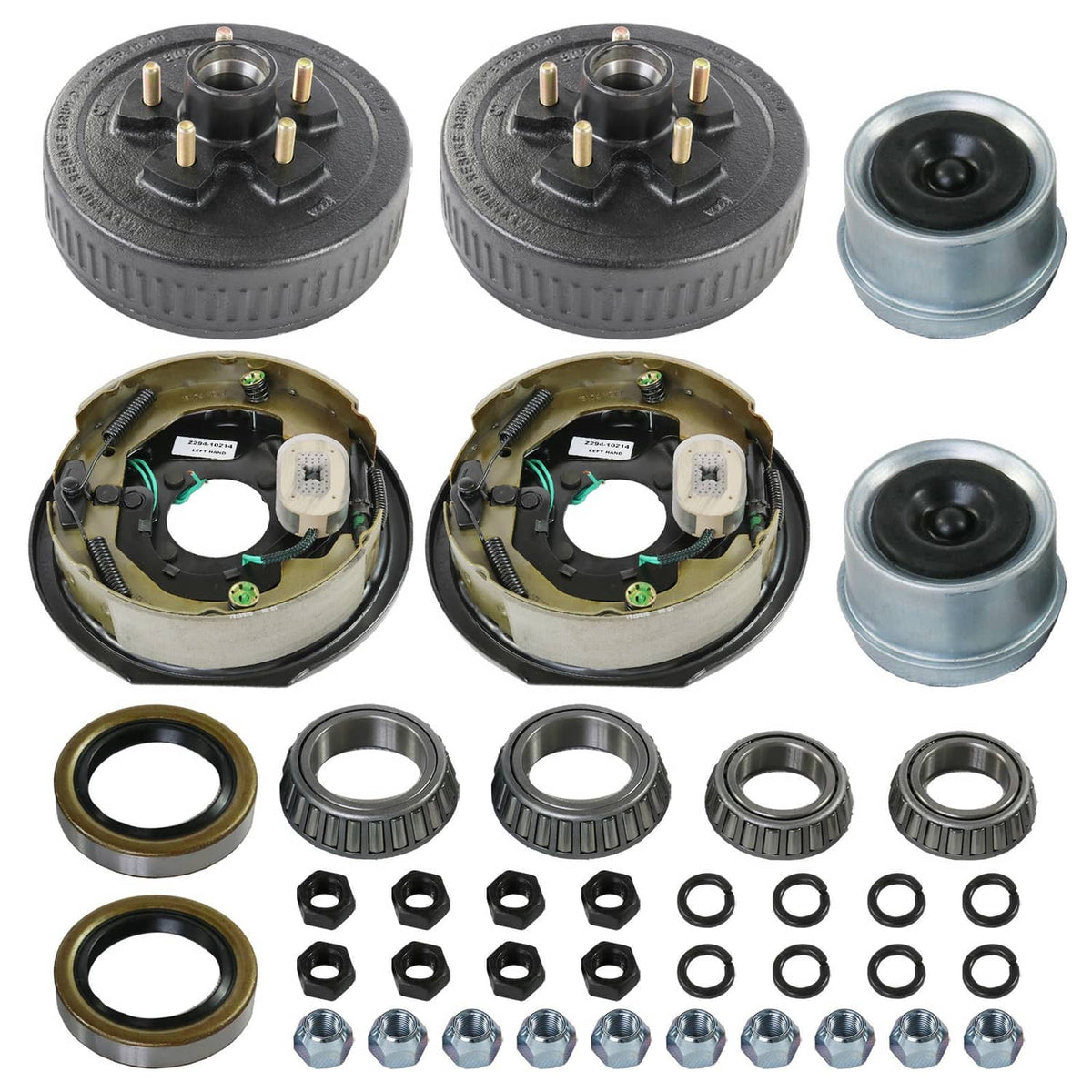 Solidspare 5 on 4.5 Trailer Hub Drum with Electric brakes 10"X2-1/4" Kits For 3500 lbs axle