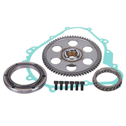 Solidspare Starter Clutch Kit One Way Gear Bearing & Gasket for Yamaha Kodiak 400 450 ATV
