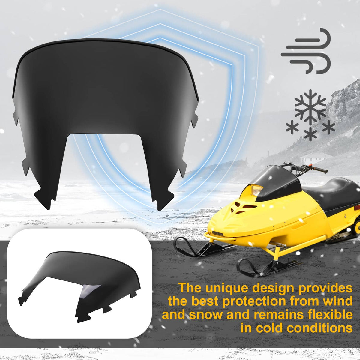 Solidspare Plastic Snowmobile Windshield Designed for kid For Ski-Doo MINI Z Kids 98-02