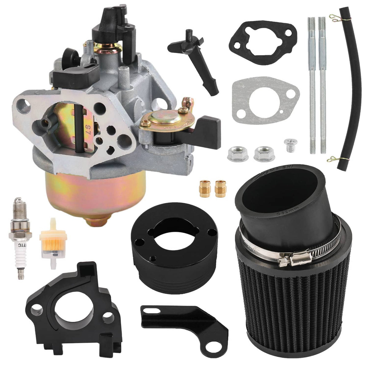 Solidspare For Predator 301cc 420cc 389cc 13hp 15hp Upgrade Air Filter Adapter Jet Kit