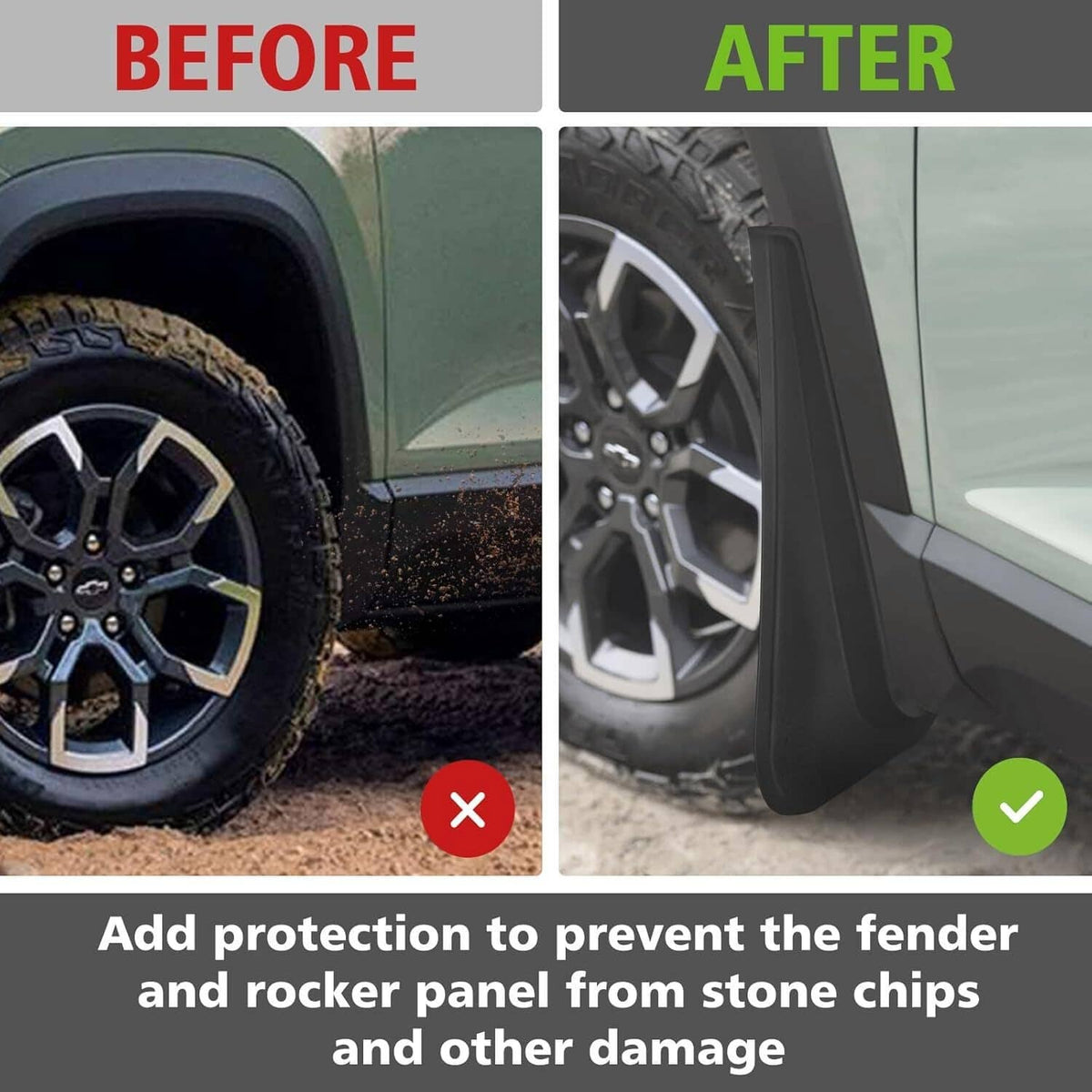 Solidspare 4Pcs For Chevrolet Equinox 2025+ Car Splash Guards Mud Flaps Guards Accessories