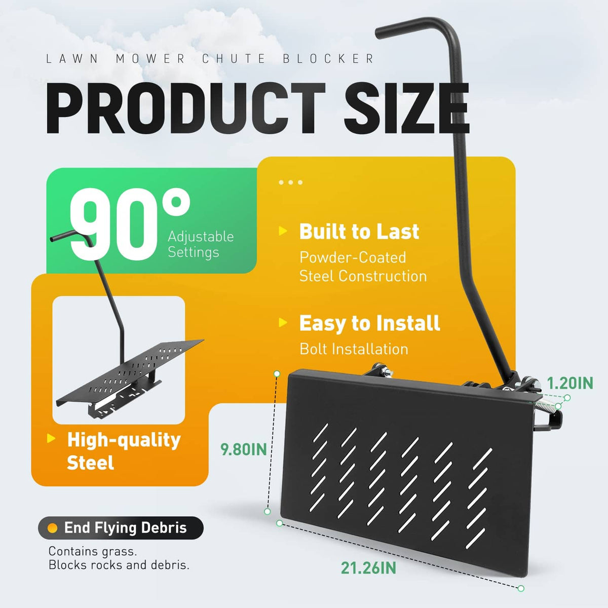 Solidspare #088-6003-00 #ACS6000ULS Chute Blocker System For Most ZT Mowers