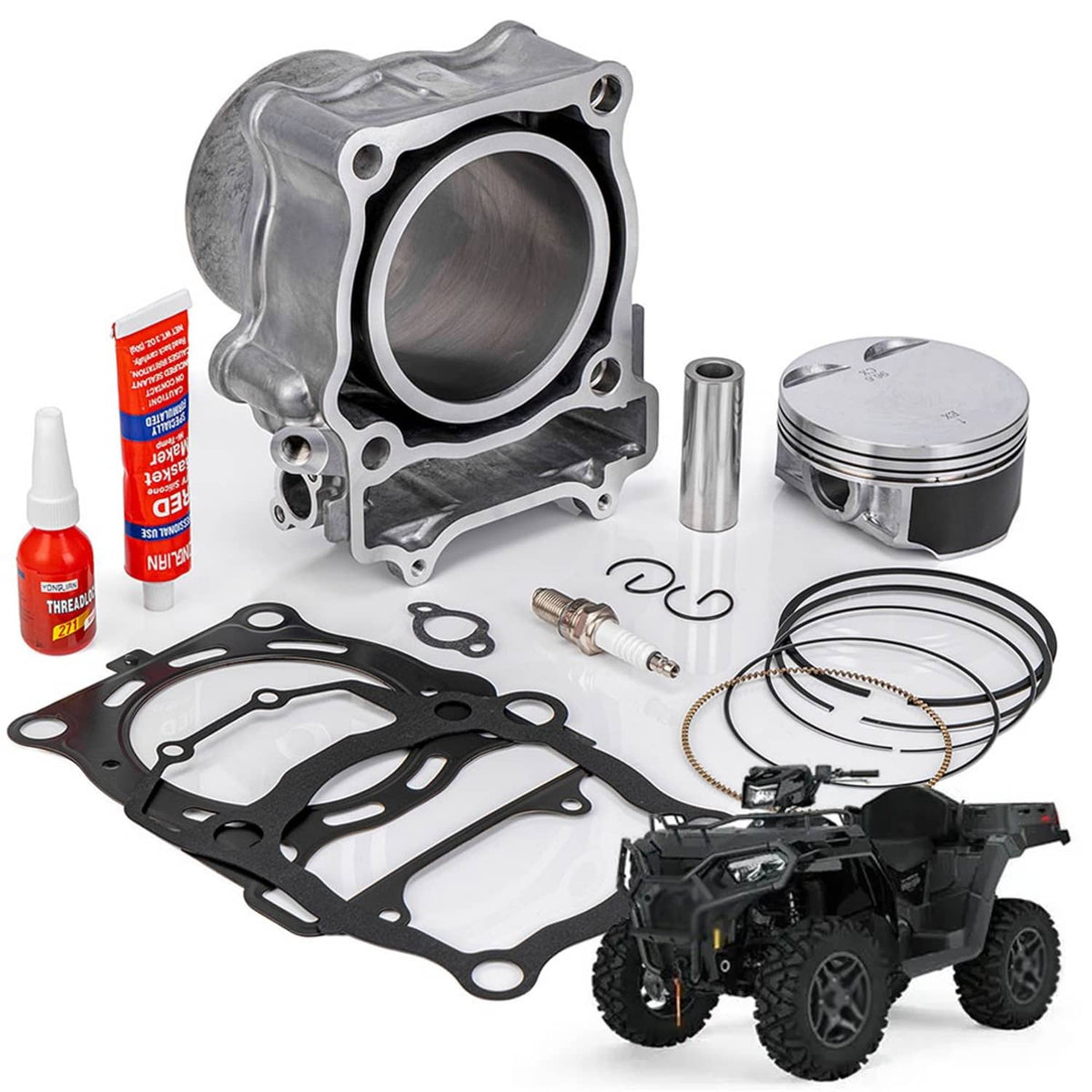 Solidspare 96.6mm Cylinder Piston Gasket Top End Kit For Polaris Sportsman 550 XP 2009-2014