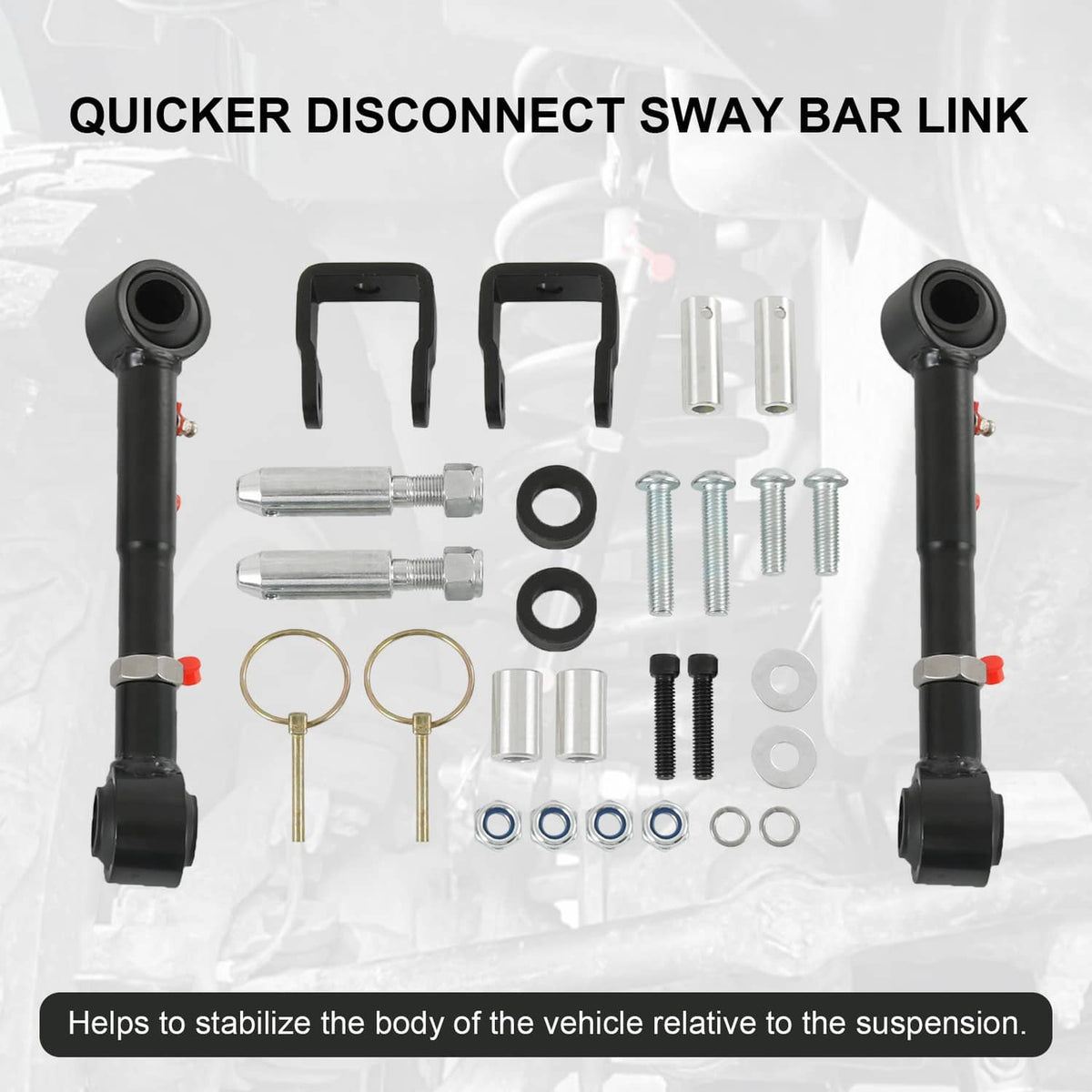 Solidspare Quick Disconnect Sway Bar Links For 98-06 TJ Cherokee 84-01 XJ with 2.5-6" Lifts