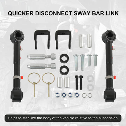 Solidspare Quick Disconnect Sway Bar Links For 98-06 TJ Cherokee 84-01 XJ with 2.5-6" Lifts