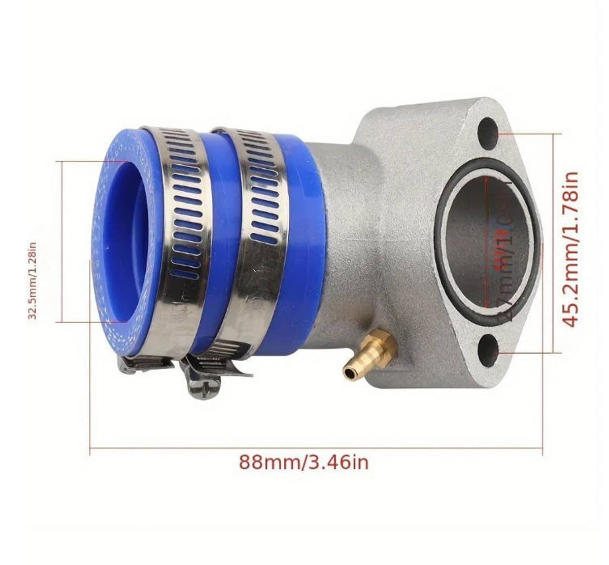 Solid Spare Aluminum Intake Manifold Boot ASSY for GY6 150cc-250cc Scooter ATV Go Kart 30mm