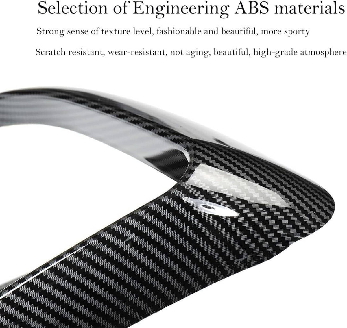 Solidspare Front Fog Light Eyebrow Cover Trim Carbon Fiber Style For Tesla Model 3 2017+ U8
