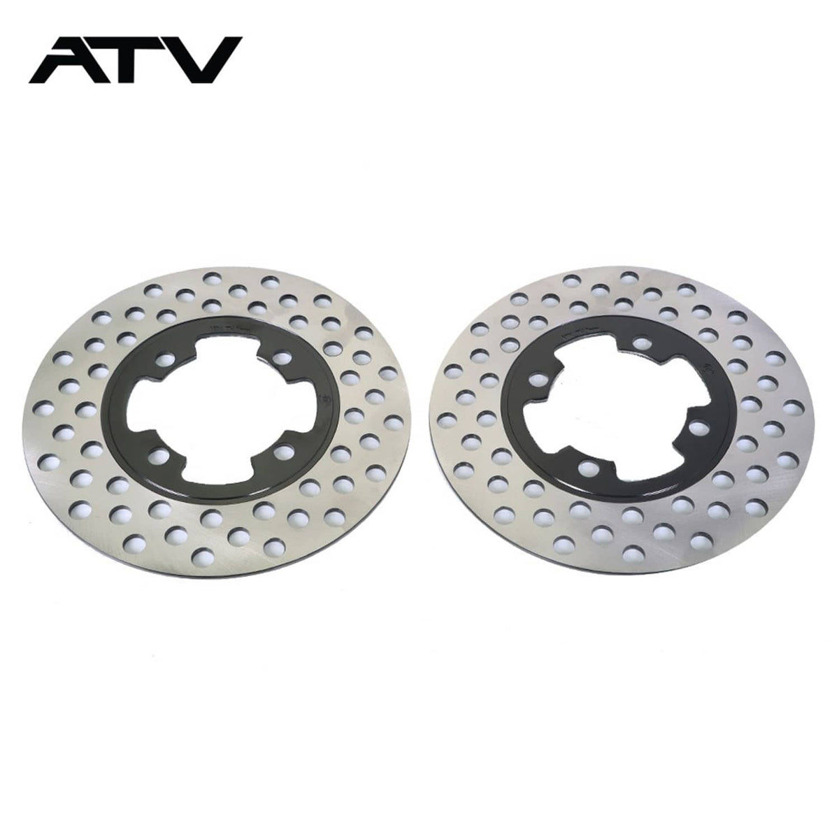 Solidspare Front Brake Calipers & Brake Rotors For Yamaha Grizzly 350 400 450 YFM 2007-2014
