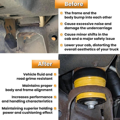 Solid Spare Body Mount Bushing Kit 924-066 for Ford F250 F350 F450 F550 Super Duty 2008-2016