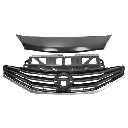 Solid Spare Assembly Front Upper Bumper Grille & Cover For 2014-2016 Nissan Versa Note