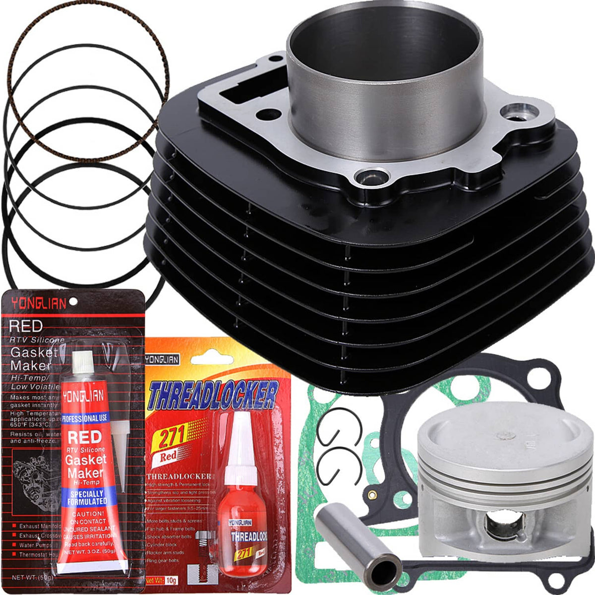 Solidspare For Yamaha Warrior 350 Top End Rebuild Kit Piston Cylinder Gaskets US Stock 83mm