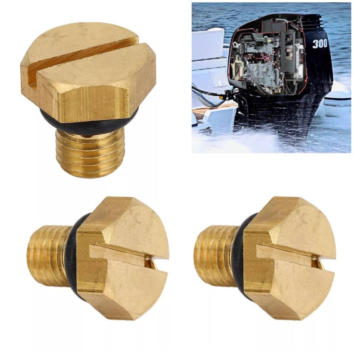 Solid Spare 3Pcs 6H3-14992-00-00 SCREW DRAIN For Yamaha Outboard 2T 40 50 60 75-90HP C CV