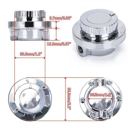 Solidspare 1-6 PSI Universal Adjustable Fuel Pressure Regulator Kit For Carburetor Engine
