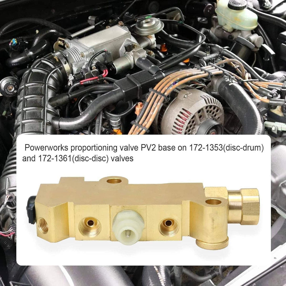 Solidspare Brass Truck Disc/Drum Brake Brass Proportioning Valve For Chevrolet C10 C20 C30