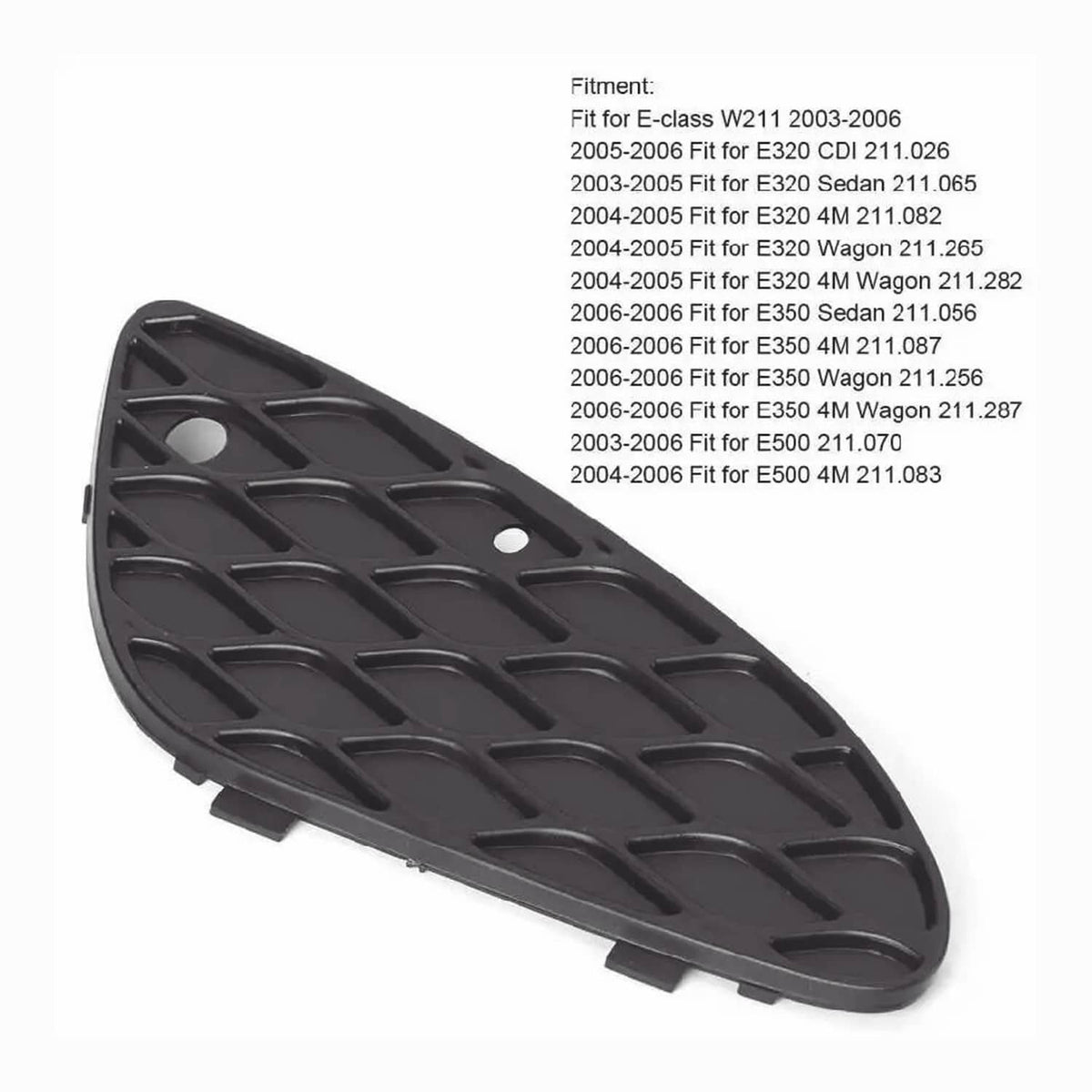 Solid Spare Pair Front Bumper Lower Cover Grille Left& Right for Mercedes W211 E-class E320