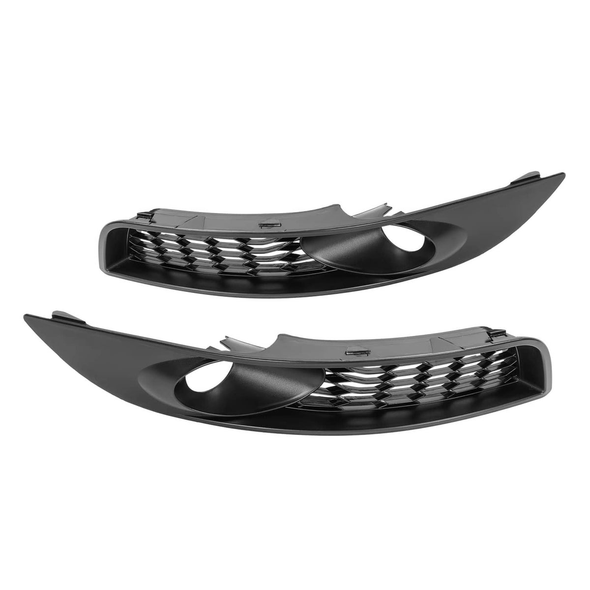 Solid Spare Black For Chevrolet Impala 2006-2013 Fog Light Bezels Grille Covers Left + Right