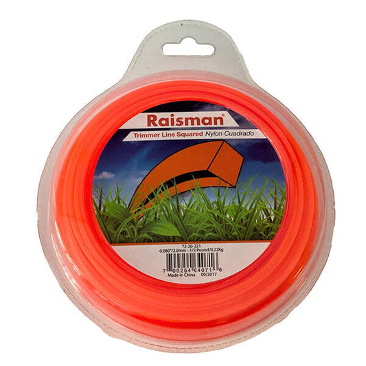 Solid Spare .080 STRING TRIMMER LINE SQUARE ORANGE .080" 220 FEET 1/2 POUND DONUT