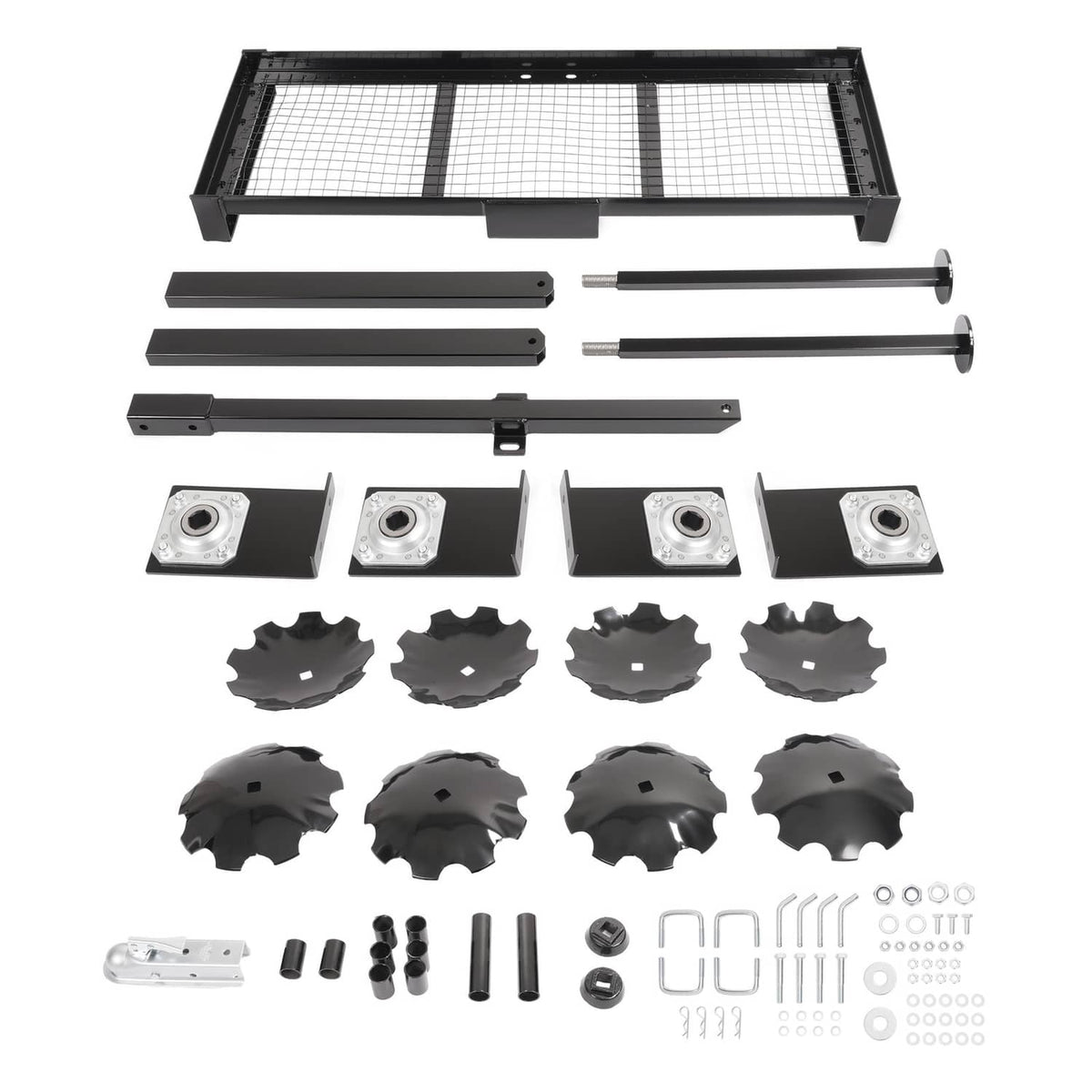 Solidspare Tow-Behind Notched Disc Harrow 4FT For ATV UTV Trailer Tilling W/ A 2" Towball