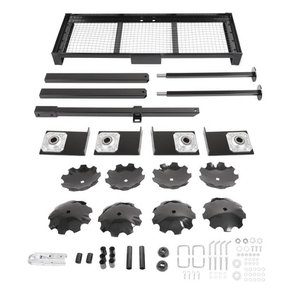 Solidspare Tow-Behind Notched Disc Harrow 4FT For ATV UTV Trailer Tilling W/ A 2" Towball