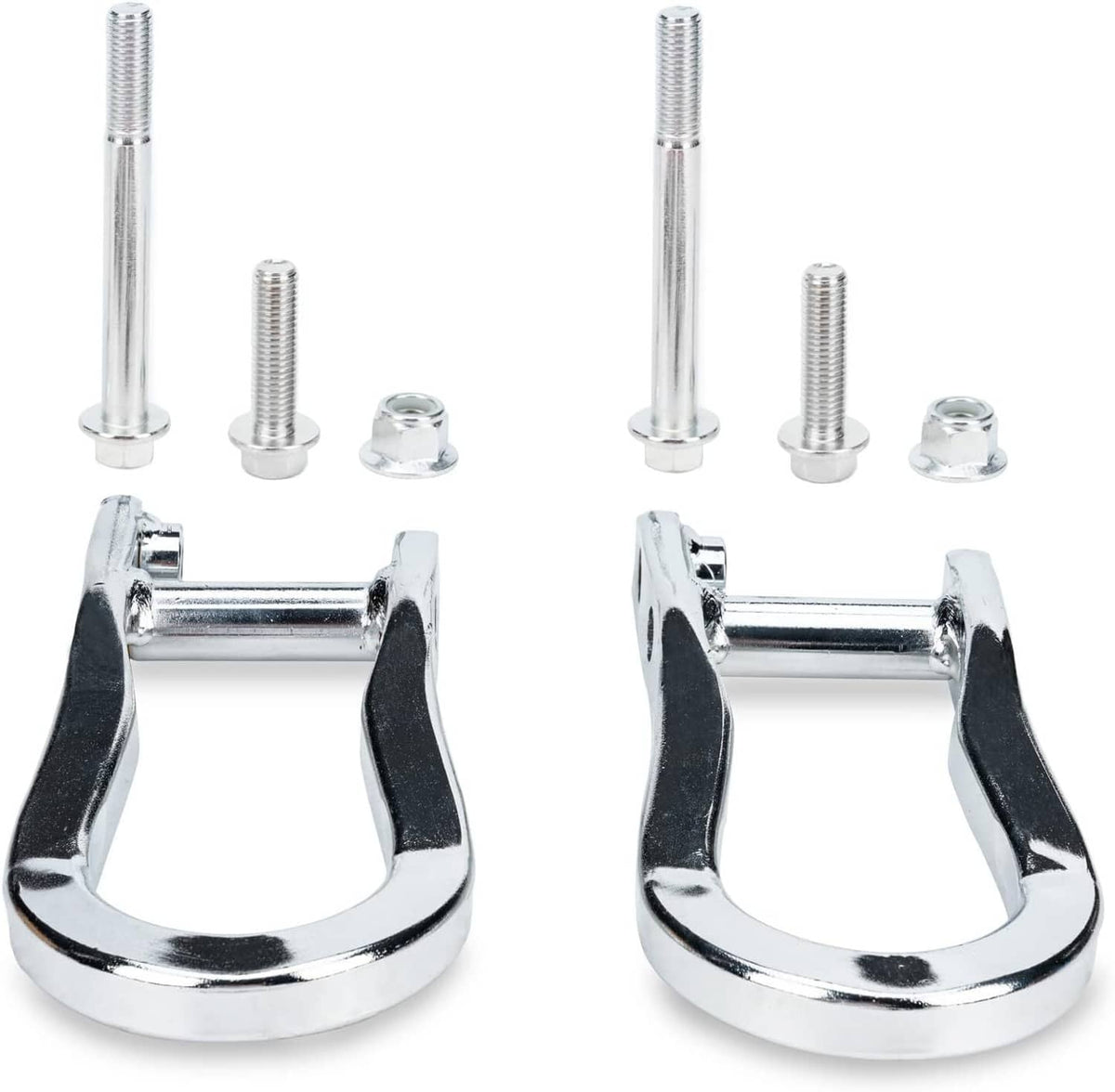 Solidspare 2Pcs Chrome Tow Hooks 84072462 for Chevrolet GMC Silverado Sierra 1500 2007-2019