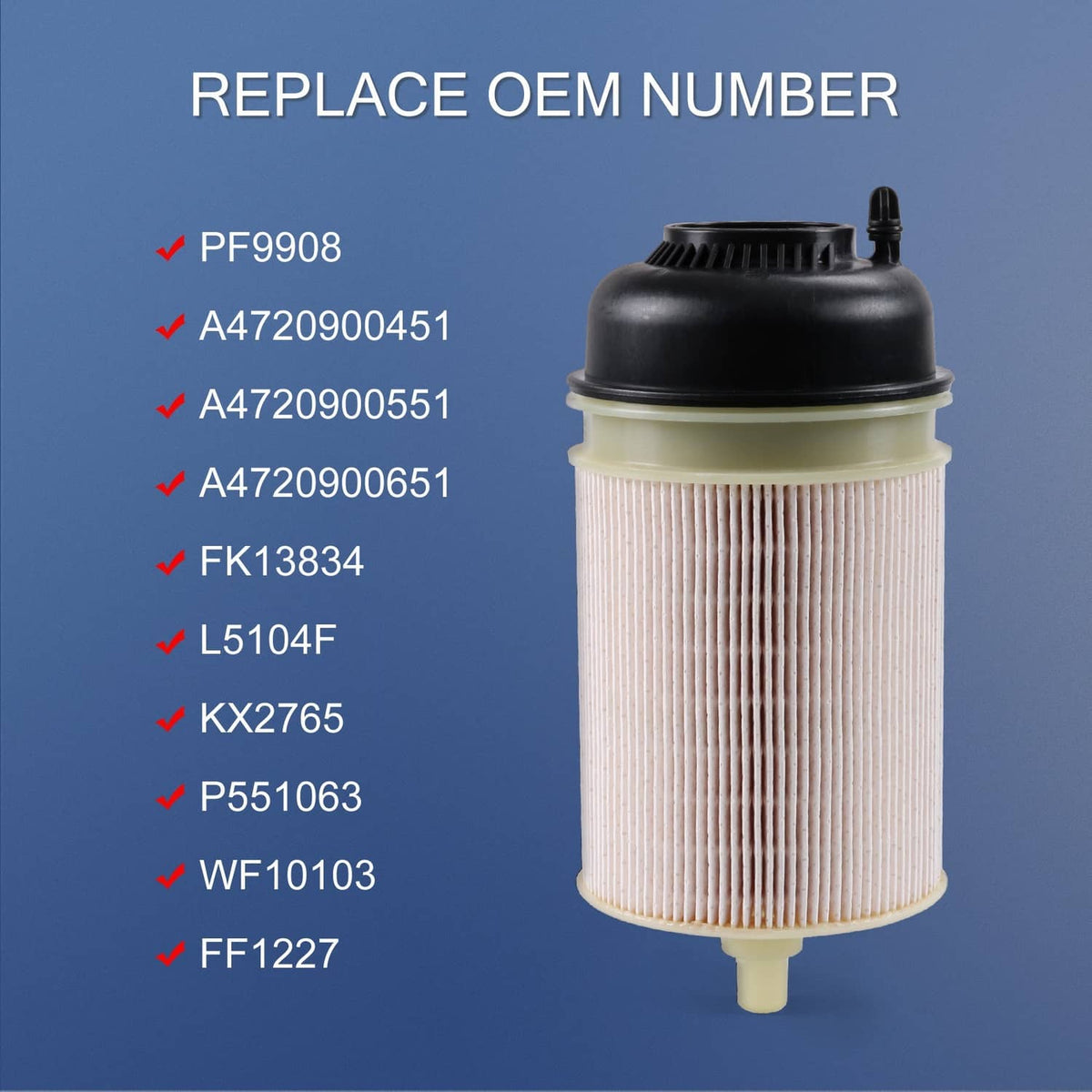 Solidspare For Freightliner Cascadia DD13 DD15 DD16 PF9908 Fuel Filter & Oil Filter P551005