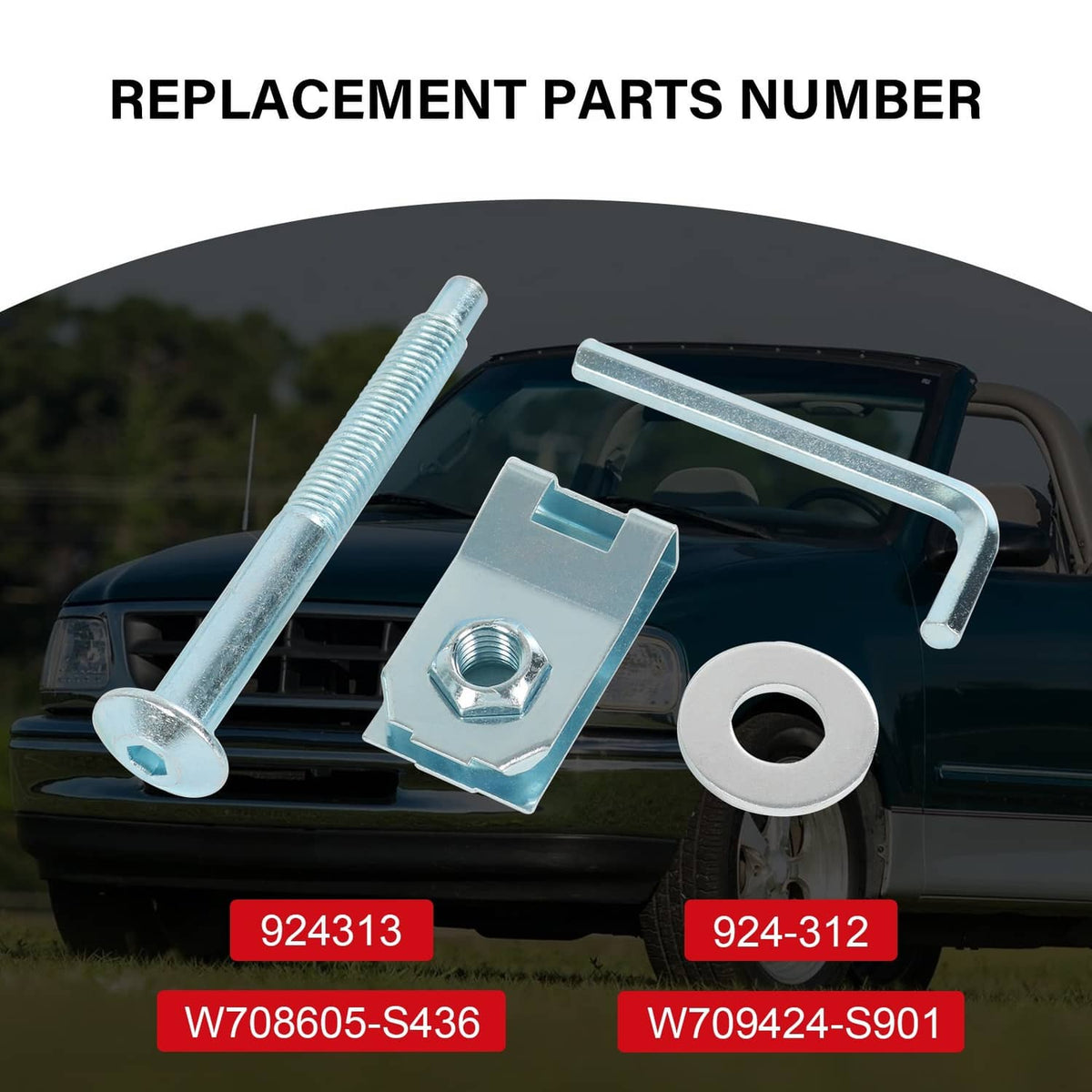 Solidspare Bed Mounting Hardware 8 Bolts Set Kit For 2004-2014 Ford F150 Truck 924-312