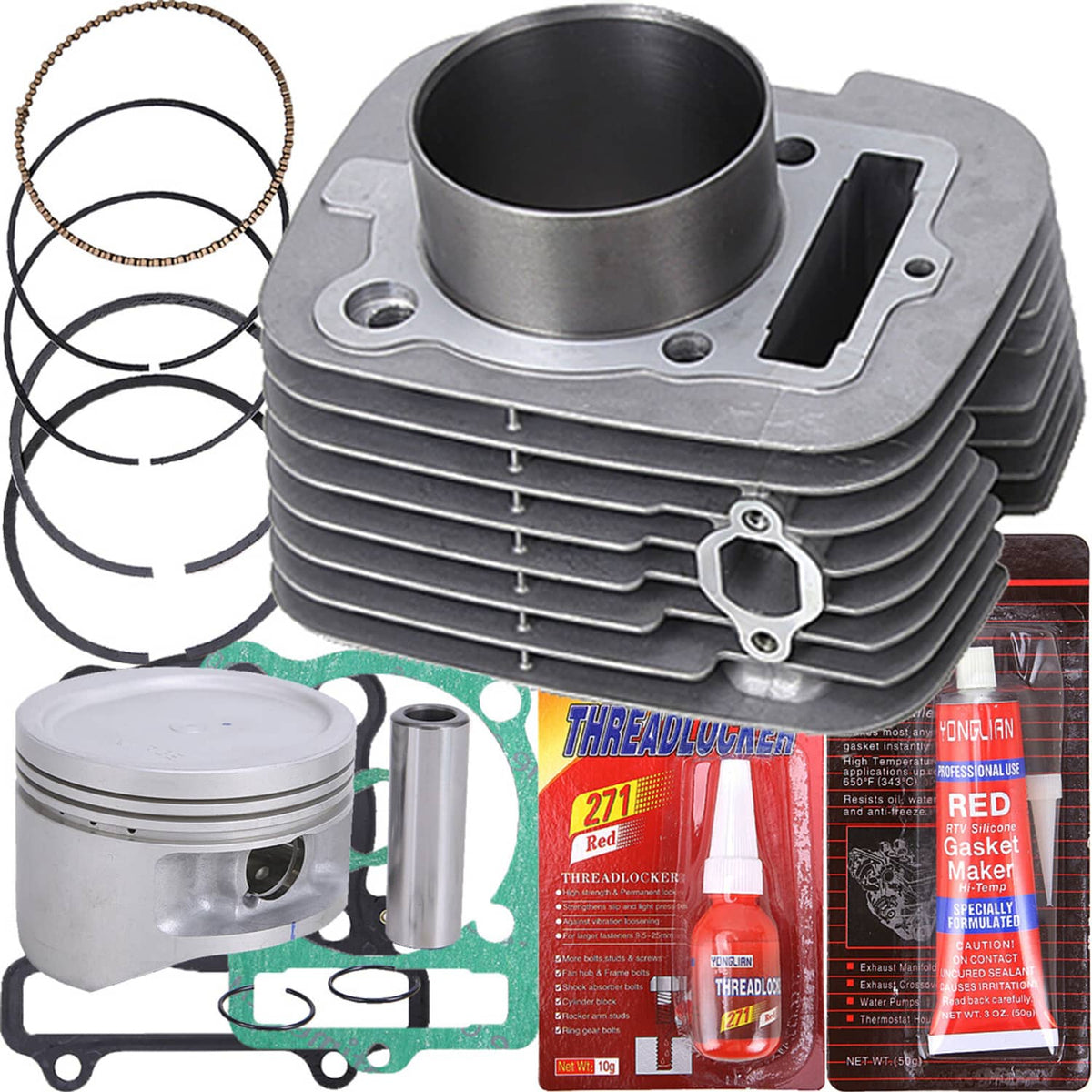Solidspare For 2000-2012 Yamaha Big Bear 400 Top End Cylinder Piston Gasket Rebuild Kit